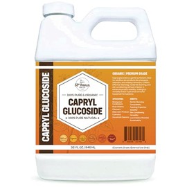 Capryl Glucoside Liquid Surfactant (32oz) - Caprylyl Natural, Plant Derived - DIY Skin Care - Shower Gels, Foaming, Body Soap, Shampoos Baby Products Face Cleansers