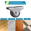 Skelang 4 Pcs Top Plate Fixed Castor, TPE Wheel, Silent