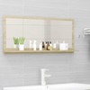 Tidyard Wall Mirror with Storage Shelf Chipboard Bathroom Mirror Sonoma