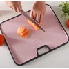 VIVLLEN Double-Sided Plastic Chopping Board, Cutting Board with Hanging Hole