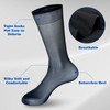 Cityelf 5 Pack Men Silky Socks Sheer Men Dress Socks