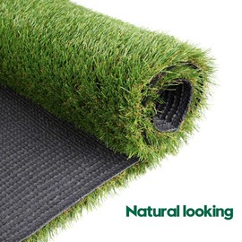 Shuonuo 35mm Artificial Turf Lawn Fake Grass, 1.38" Pile Height Realistic Synthetic Grass, 1FTX89FT ,Drainage Holes Indoor Outdoor Pet Faux Grass Astro Rug Carpet for Garden Backyard Patio Balcony