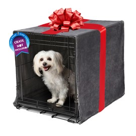 Pet Dreams Dog Crate Cover, Breathable, Dog Kennel Cover, Single Door, Dog Cage Covers for Dog Crates, Fabric Dog Crate Covers (Fits iCrates 18, 24, 30, 36, 42, 48 inches)