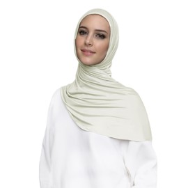 Lina & Lily Women's Instant Hijab Headscarf Ready-To-Wear Modal Jersey, Buttercream