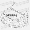 Febest MZD-BK - Buffer Bonnet