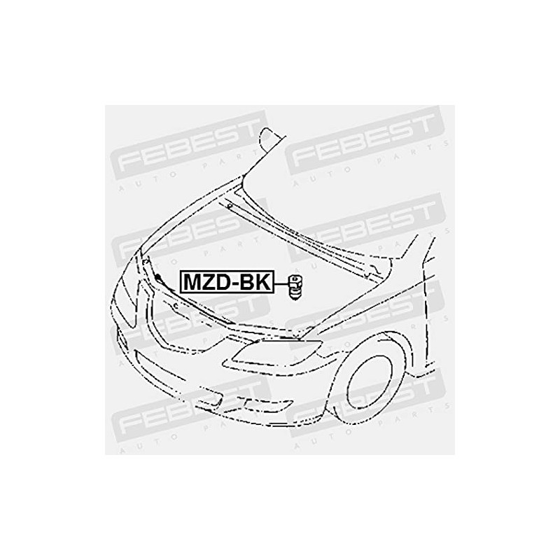 Febest MZD-BK - Buffer Bonnet
