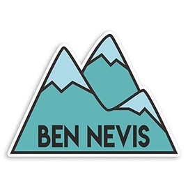 2 x 10cm Ben Nevis Vinyl Stickers - Mountain Scotland UK Luggage Sticker #31830 (10cm Wide)