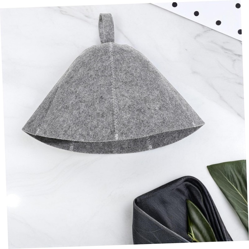 Operitacx 2pcs Felt Sauna Hat Set Wool Steam Cap Soft