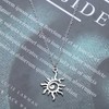 Allereya Gothic Spiral Sun Necklace Silver Sun Choker Necklace Celestial