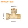 sourcing map Brass Tee Swivel Pipe Fitting, 3/4" (Female x