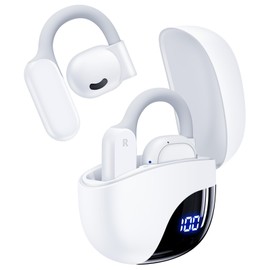 AI Translation Earbuds Real Time 164 Languages 80H Playtime Translator Ear Buds Audifonos Traductores Inglés Español Wireless Earphones Bluetooth Headphones for Travel Business Meeting Learning White