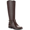 Style & Co. Womens Maliaa Faux Leather Knee-High Boots Brown