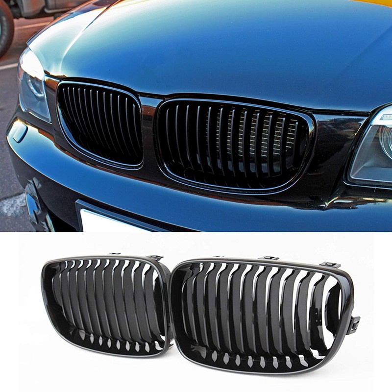 2 x Black Gloss Front Grille for E81 E82 E87
