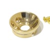 Electric guitar input jack socket plate in gold round telecaster