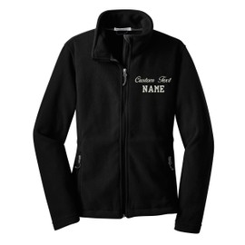 INK STITCH Women L217 Custom Stitching Embroidery Fleece Jackets - Black (S)