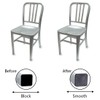 Qjaiune 12 Pcs 13mm (1/2 Inch) Square Black Plastic Chair