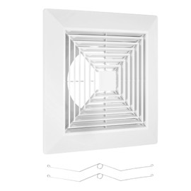 PATIKIL 12x12 Inch Bathroom Exhaust Fan Cover, ABS Plastic Fan Grille Air Conditioning Vent Cover with Springs for Ceiling or Exhaust Fans Home Office Bathroom Kitchen Ventilation