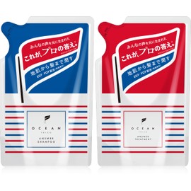 AQUA NOA Ocean Rico Shampoo Treatment Refill Set, 11.8 fl oz (350 ml) Each Answer Shampoo Answer Treatment