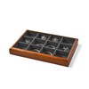 Oirlv Solid Wood 12 Grid Jewelry Organizer Tray Jewelry Drawer