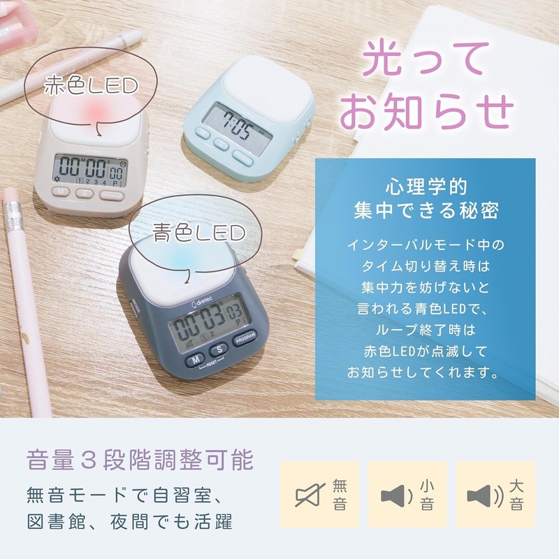 dretec My Routine Learning Timer, Timer, Countdown, Silence, Volume Switching