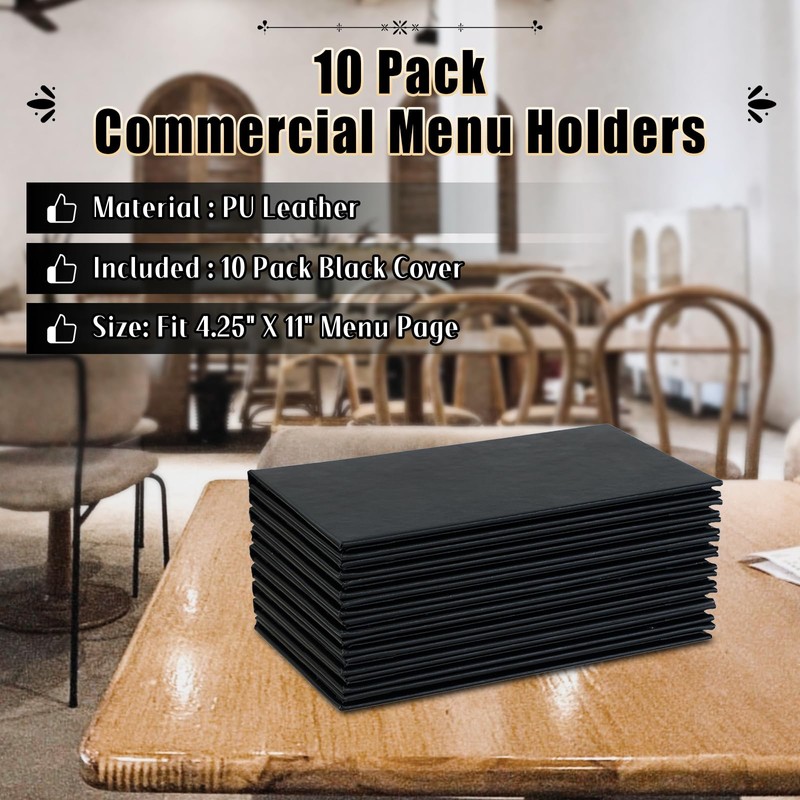 FLKQC Menu Covers 4.25" x 11" – 10 Pack 1