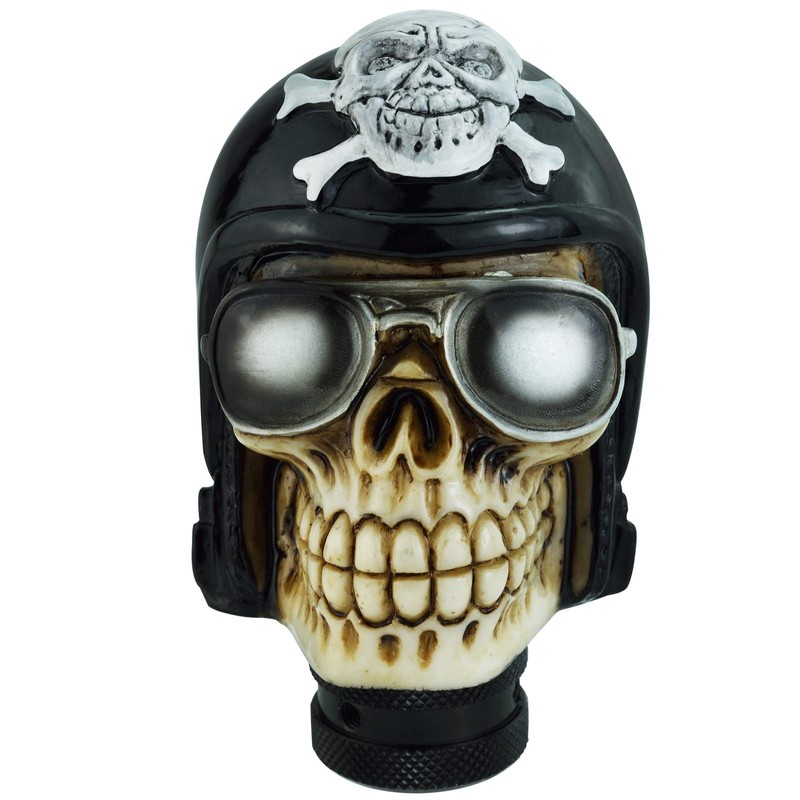 Lunsom Skull Resin Stick Shift Knob, Pirate Shape Shifting Head