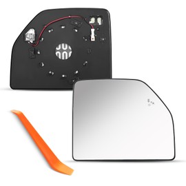 Upper Passenger Side Mirror Compatible with Ford F150 2015-2020, F250 2017-2022, F350 2017-2019, Right Side Mirrors Replacement Glass with Blind Spot, Power Heated