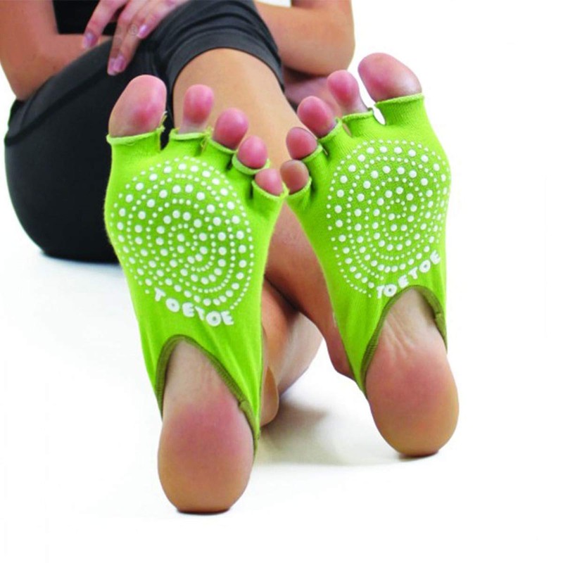 TOETOE - YOGA&PILATES - Anti-Slip Sole Half Open-Toe Toe Socks