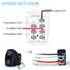 HOKAAER Arrows Momentary Rocker Switch Toggle (On)-Off-(On) 12V/20A 24V/10A Waterproof