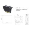 ASW-01 Universal Car Rocker Switch for Electric Window Regulator 12V/20A