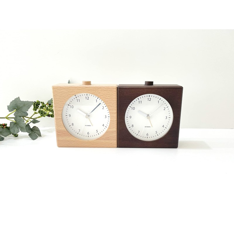 KATOMOKU Alarm Clock 5 km-78B Brown Alarm Clock