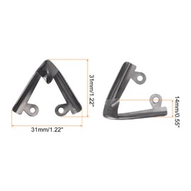 HARFINGTON 1pair Metal Shoes Pointed Protector 1.22"x1.22"x0.55" Women Toe Tip Cap Cover Elegant for High Heel Repair Decoration Protection, Black