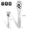 DURATECH 1/2 Ratchet Handle, 90-Tooth Socket Wrench, Reversible Ratchet Wrench,