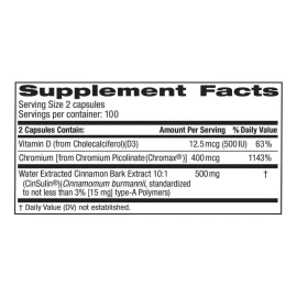 Trunature Cinsulin Advance Cinsulina + Vitamina D Extracto Canela 200c