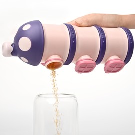 Keraendi Formula Dispenser On The Go, Baby Formula Dispenser, Baby Snacks Containers, Formula Containers for Travel, Cute Mushroom Style