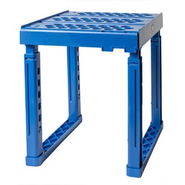 ABLinox Locker Organizer Shelf， Adjustable Width and Height, Ideal Locker for School, Office, and Gym Lockers (Blue)