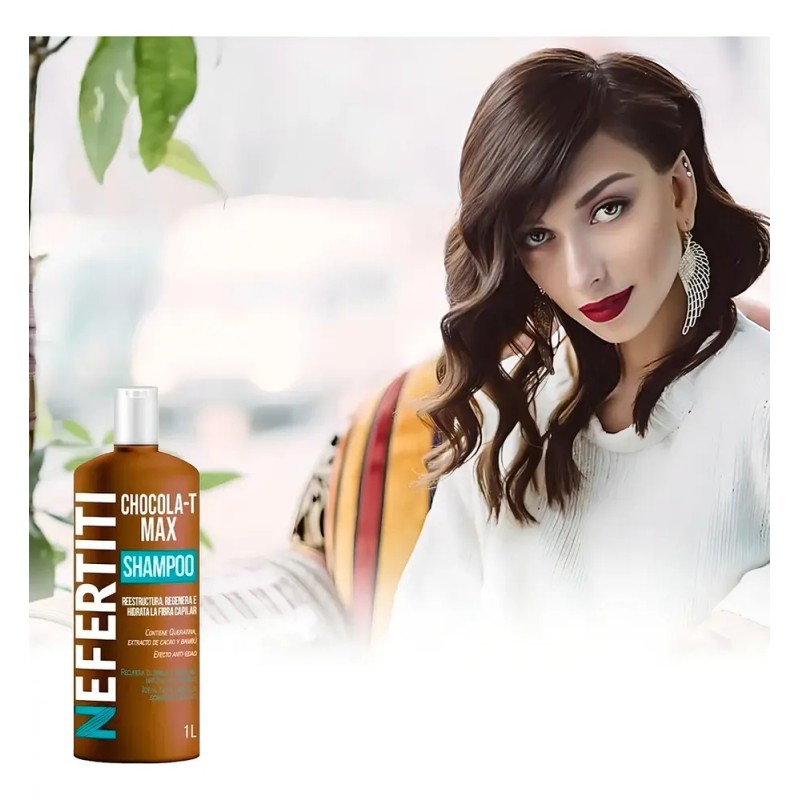 Nefertiti Shampoo P/cabello Maltratado Chocola-t Max 1l