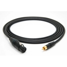 Mogami 3080 AES to SPDIF Black Cable 110 Ohm | Neutrik RCA | XLR Female, 30 Ft.