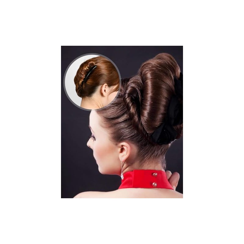 12 Peinetas Para Cabello Mujer, Set de Peinetas en Negro,