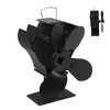 Heat Powered Stove Fan Self Starting Heat Resistant Aluminum Alloy