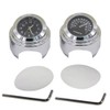 MASO 2pcs 7/8 Inch Motorcycle Handlebar Clock and Thermometer Universal