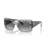 Vogue Eyewear Women's VO5481S Rectangular Sunglasses, Transparent Grey/Gradient Grey, 52
