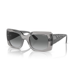 Vogue Eyewear Women's VO5481S Rectangular Sunglasses, Transparent Grey/Gradient Grey, 52 mm