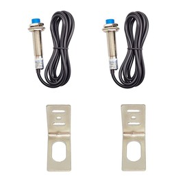 Haldzemo M12 Inductive Proximity Sensor LJ12A3-4-Z/BX Normally Open Detection Approach Switch NPN NO 3 Wire DC 6V-36V with L Type Bracket (2 Pack)