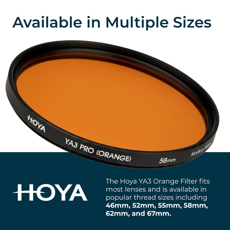 Hoya 58 mm HMC YA3 Round Filter - Orange