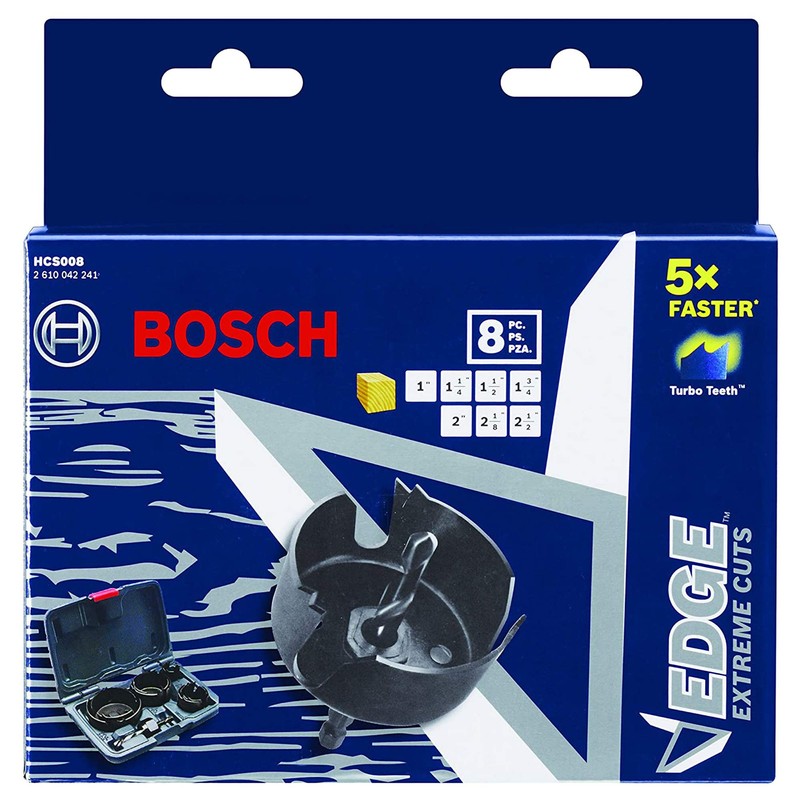 Bosch Accessories Professional 8-Piece Edge Hole Saw Set (For Wood,