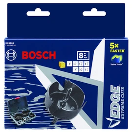 Bosch Accessories Professional 8-Piece Edge Hole Saw Set (For Wood, 1/4 inch Hexagonal Shank, Ø 25-64 mm, Drill Accessories, In Case)