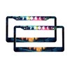 Aurora Forest Moon License Plate Frame 2 Pack, Universal Aluminum