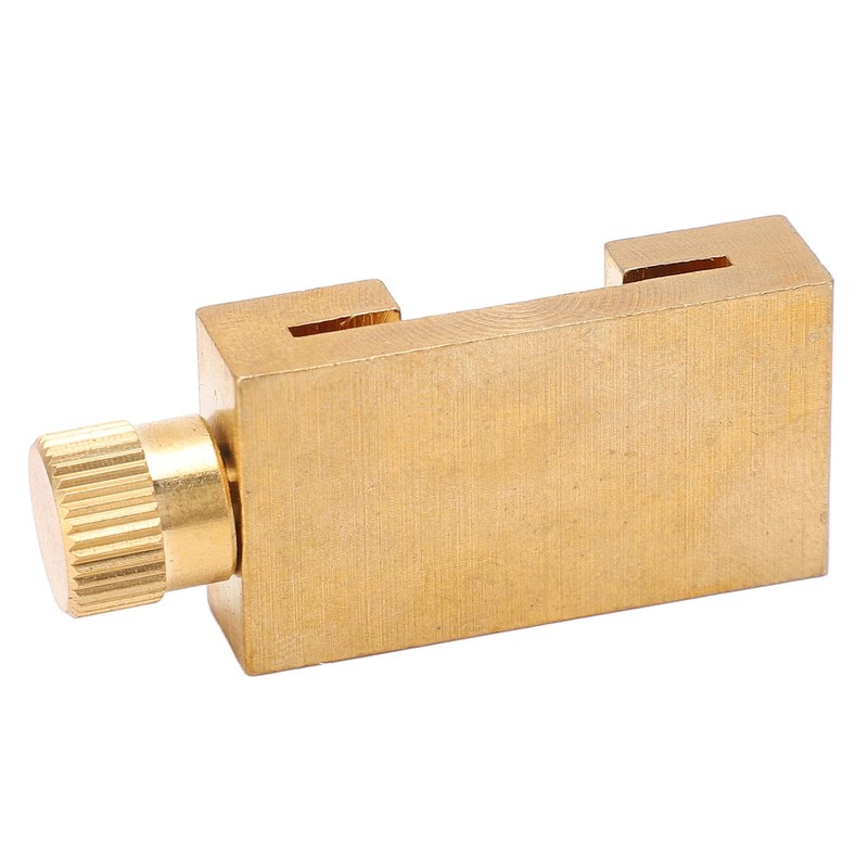 Kadimendium 2Pcs Scribe Ruler Positioning Limit Block Brass Scribe Steel