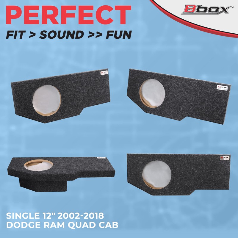 Bbox Single 12 Inch Subwoofer Sealed Enclosure - Fits 2002-2018